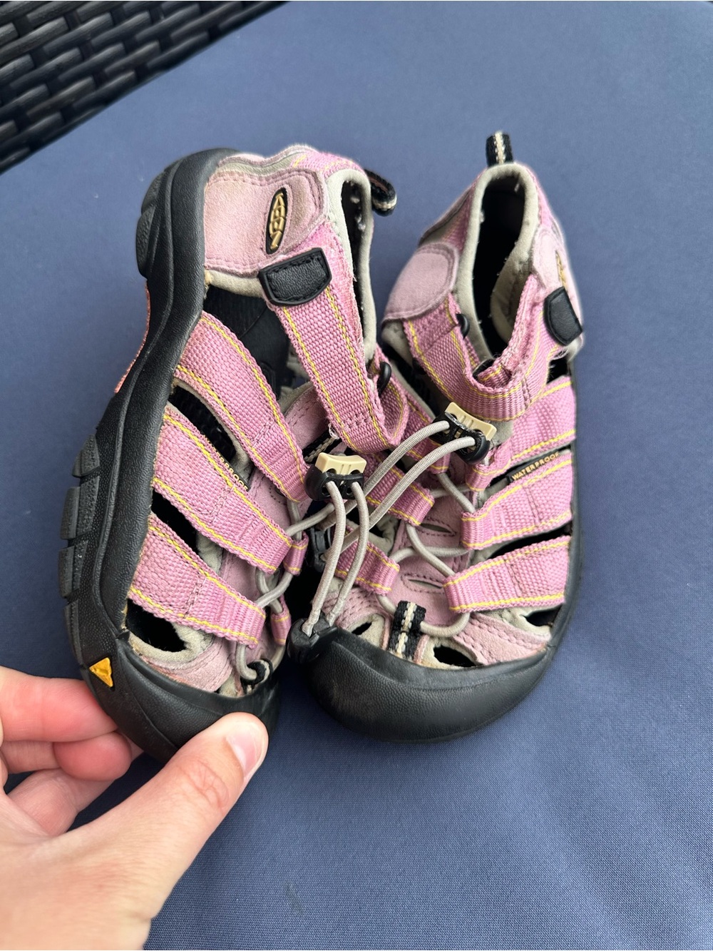 Keen Kids Pink and Black Closed-Toe Waterproof Sandals